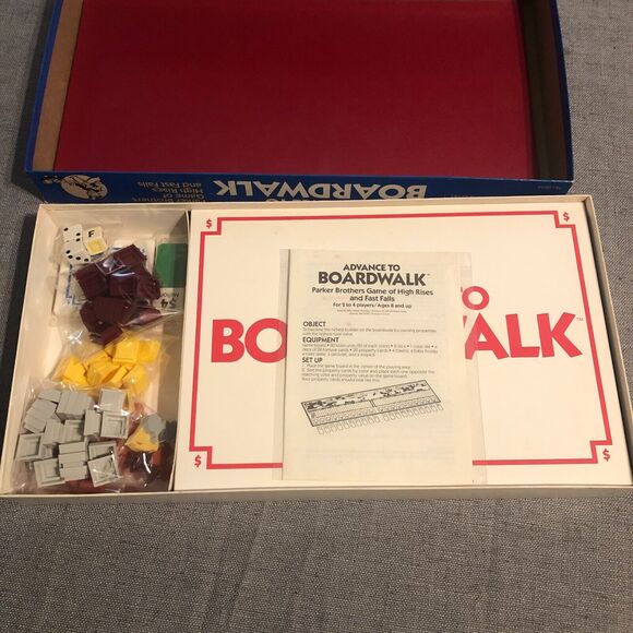 Advance To Boardwalk Board Game Parker Brothers 100% Complete Vintage 1985 - Picture 4 of 4